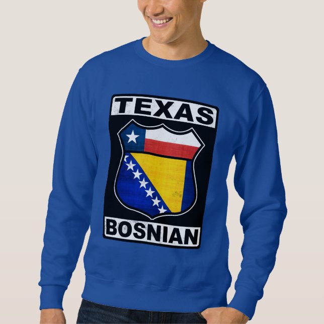 Texas-bosnischer Amerikaner Sweatshirt (Vorderseite)