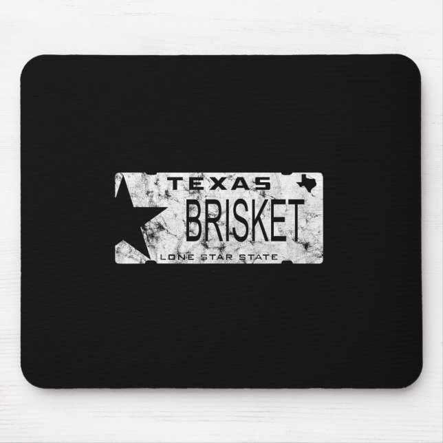 Texas Brisket-Lizenzschild BBQ-Pitmaster Mousepad (Vorne)
