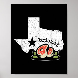 Texas Brisket Zuhause Staat Liebe Funny Barbecue B Poster
