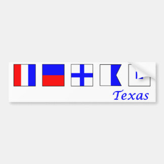 Texas buchstabierte im Seeflaggenalphabet Autoaufkleber
