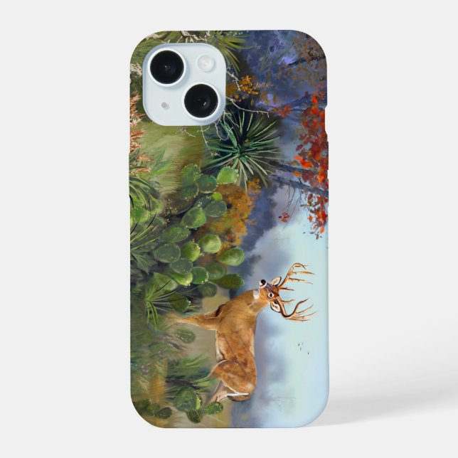 Texas Buck iPhone 15 Fall iPhone 15 Hülle (Rückseite)
