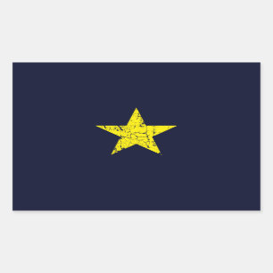 Texas, Burnet Stern-historische Flagge, beunruhigt Rechteckiger Aufkleber