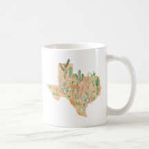 Texas Cacti Cactus Succulent Aquarell Karte