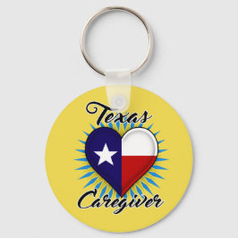 Texas Caregiver keychain (yellow background) Schlüsselanhänger