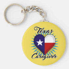 Texas Caregiver keychain (yellow background) Schlüsselanhänger