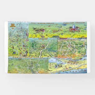 Texas Cartoon Maps Banner