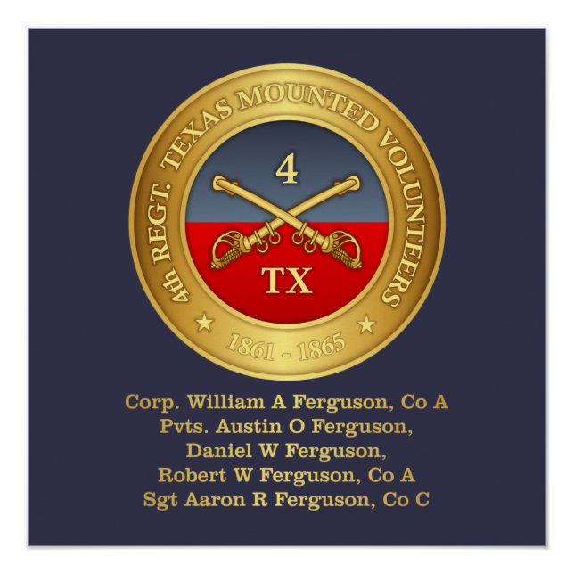Texas Cavalry (Ferguson) Poster (Vorderseite)