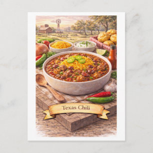 Texas Chili (Amerikanische Lebensmittelreihe) Postkarte