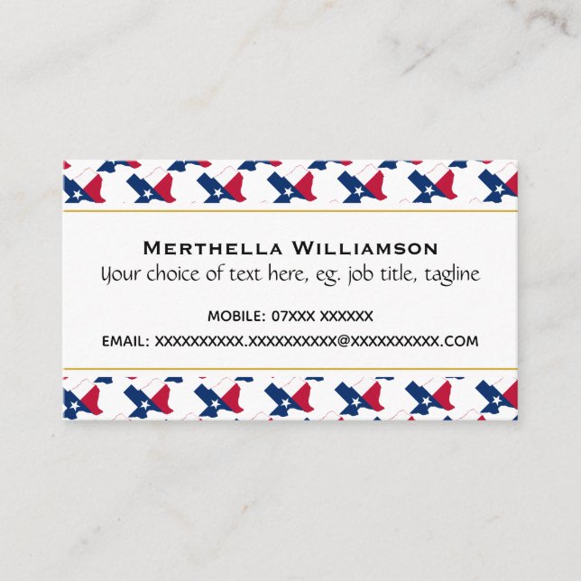 TEXAS | Christliche Schrift | John 3:16 Visitenkarte (Vorderseite)