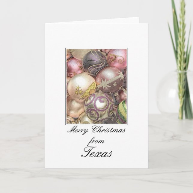 Texas Christmas Card, Staat spezifisch Feiertagskarte (Vorderseite)