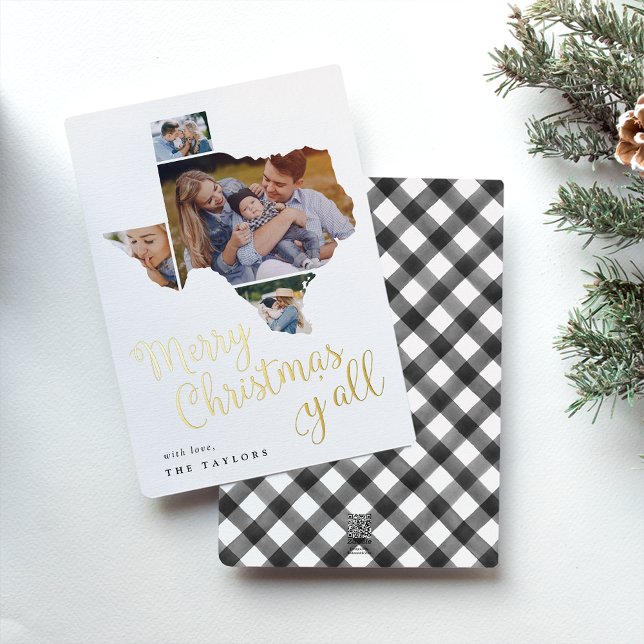 Texas Christmas | FotoCollage Folien Feiertagskarte (Von Creator hochgeladen)