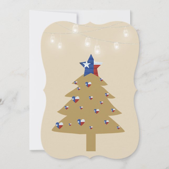 Texas Christmas Tree Card Feiertagskarte (Vorderseite)