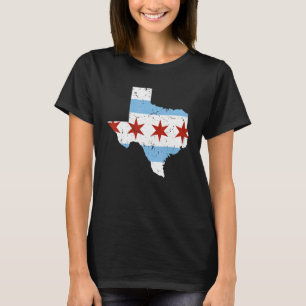 Texas City Chicago Flag Grunge Reisen South Sid T-Shirt