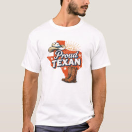 Texas Cowboy Hut & Stiefel Grafik T-Shirt