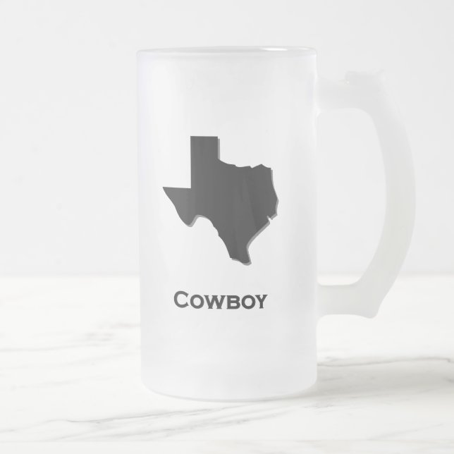 Texas Cowboy Mattglas Bierglas (Rechts)