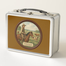 Texas Cowboy Metal Lunchbox