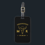 Texas Cowboy Monogram Trauzeuge Trauzeuge Gepäckanhänger<br><div class="desc">Personalisierte Geschenke für Trauzeugen und Trauzeuge mit alten Western Cowboy Thema. Dekoriert mit Cowboyhut mit Vintagem Western Schriftart. Text und Farbe können mit dem Design-Tool bearbeitet werden,  um Ihren Bedürfnissen gerecht zu werden. Holen Sie sich dieses individuelles Geschenk für Hochzeiten,  Bachelor-Party,  Verlobungsfeier oder andere besondere Anlässe.</div>