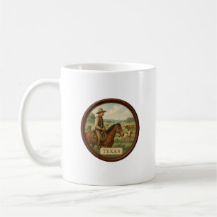 Texas Cowboy White Classic Tasse