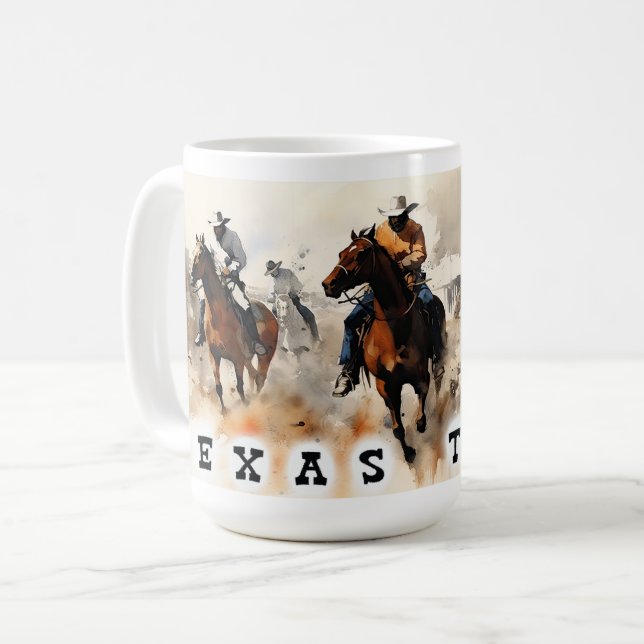 Texas Cowboys Kaffeetasse (Vorderseite Links)