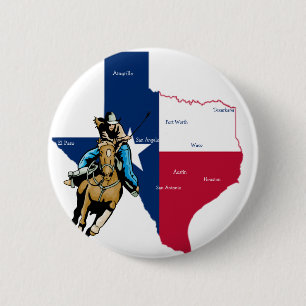 Texas Cowgirl Button