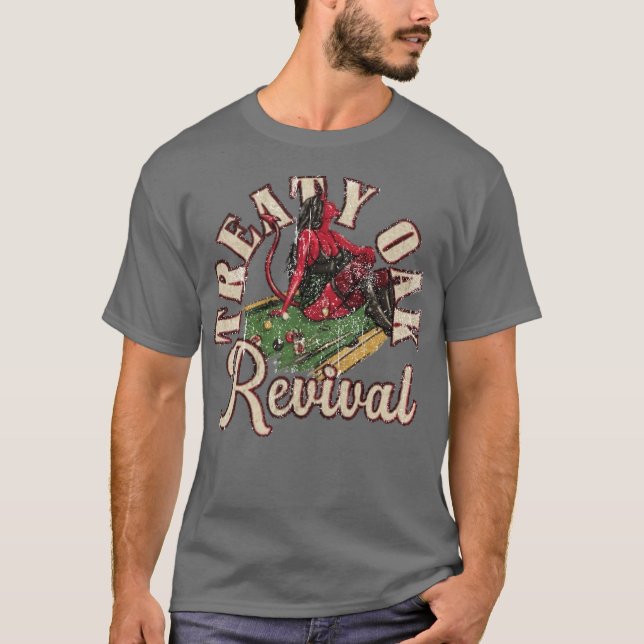 Texas Cpuntry Rock Contract Oak Revival Logo T-Shirt (Vorderseite)