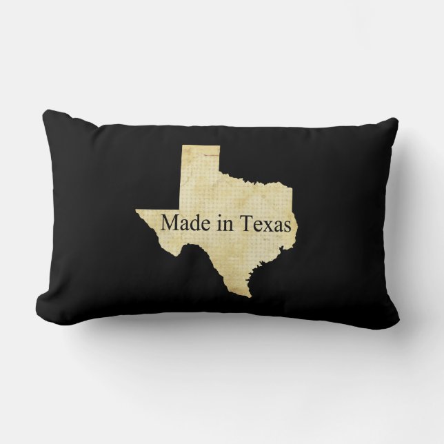 Texas Cream und Black Lumbar Throw Kissen (Vorderseite)