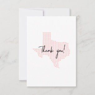 Texas Danke-Scham-Herzen-Grußkarte Dankeskarte