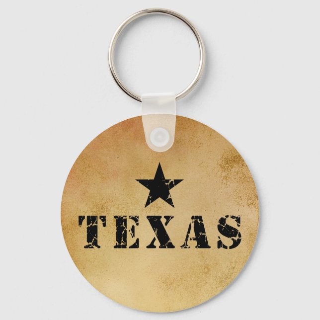 Texas, der einstündige Staat Schlüsselanhänger (Vorderseite)