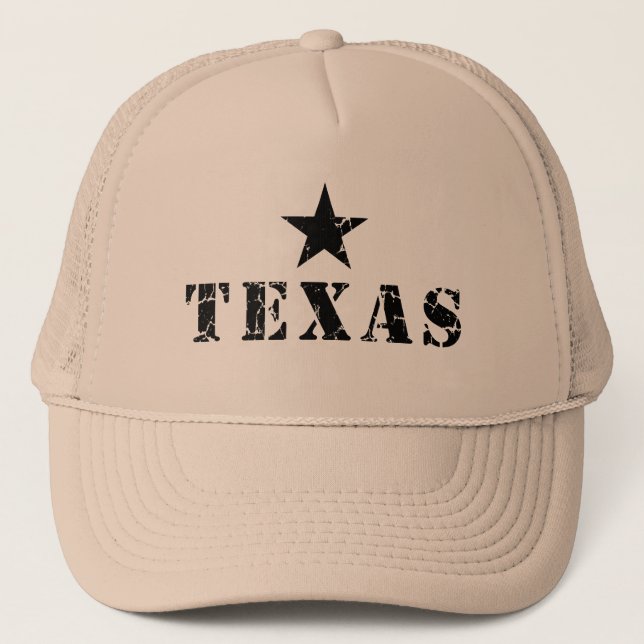 Texas, der einzige Stern-Staat Truckerkappe (Vorderseite)