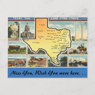 Texas, Der Lone Star Staat Postkarte