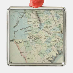 Texas der USA Silbernes Ornament