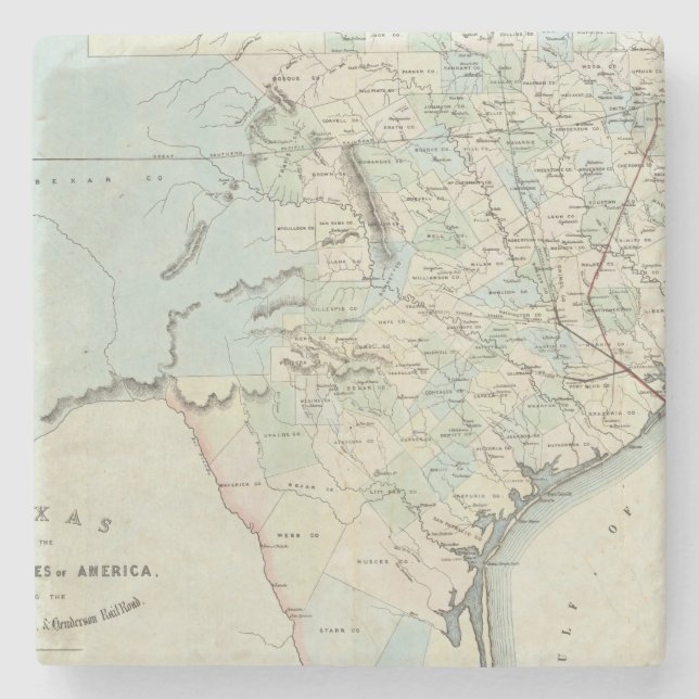 Texas des USA Steinuntersetzer (Vorderseite)