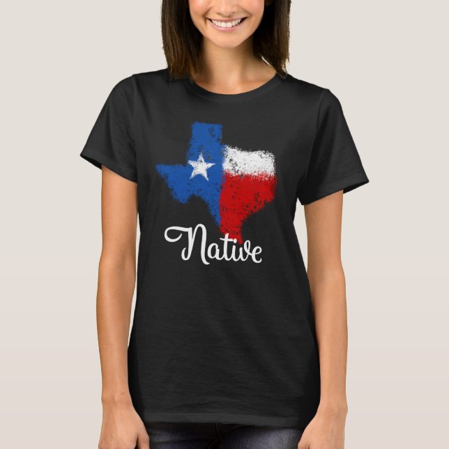 Texas-Eingeborener - beunruhigt T-Shirt (Vorderseite)