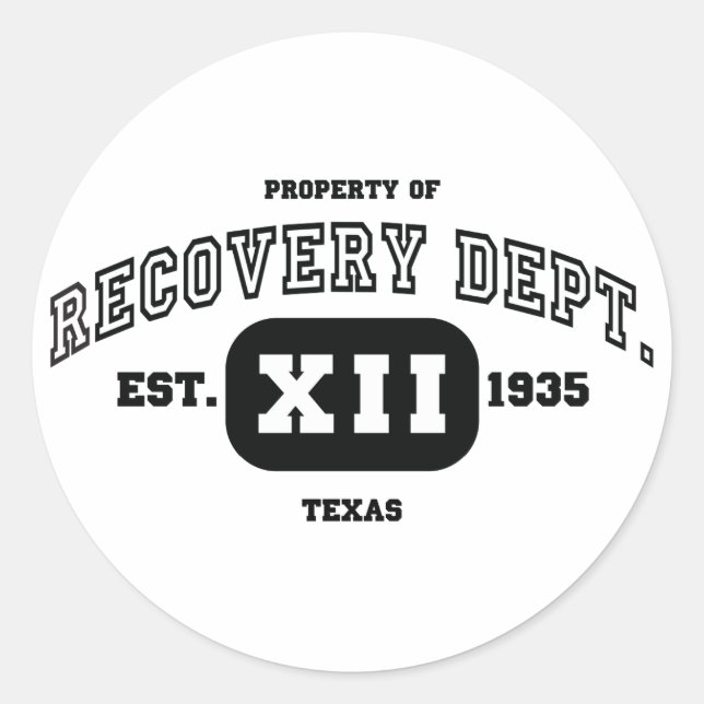 TEXAS-Erholung Runder Aufkleber (Vorderseite)