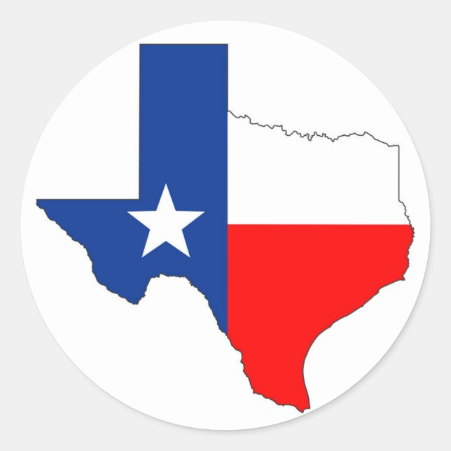 texas etats-unis amérique drapeau forme étiquette (Devant)