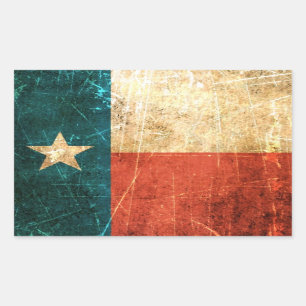 Texas-Fahne, gekocht Rechteckiger Aufkleber