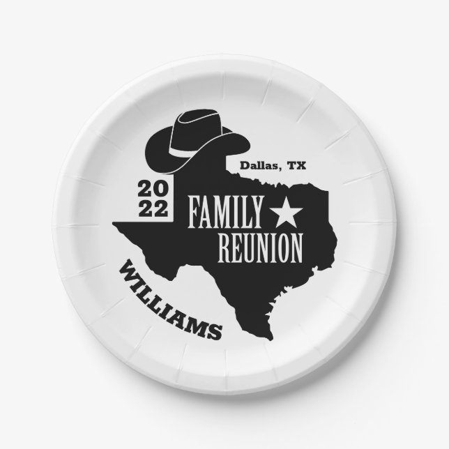 Texas Family Wiedersehen Pappteller (Vorderseite)