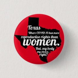 Texas Feminist Virus Custom Button