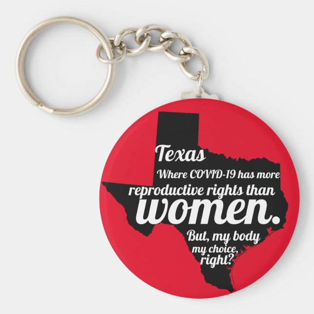Texas Feminist Virus Custom Schlüsselanhänger (Vorne)