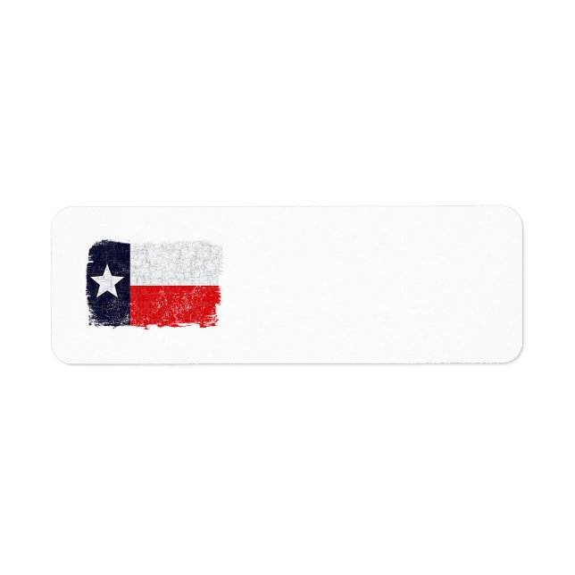 TEXAS FLAG AGED-Adressetikett (Vorne)