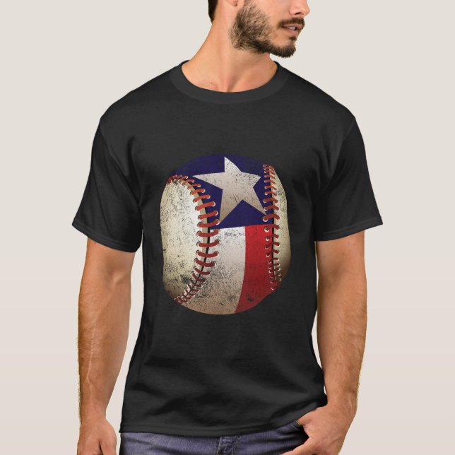 Texas Flag Baseball T-Shirt (Vorderseite)