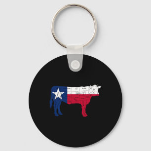 Texas Flag Bbq Rindfleisch Metzger Schnitte Rbecue Schlüsselanhänger