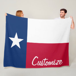 Texas Flag Benutzerdefinierter Personalisierter Te Fleecedecke