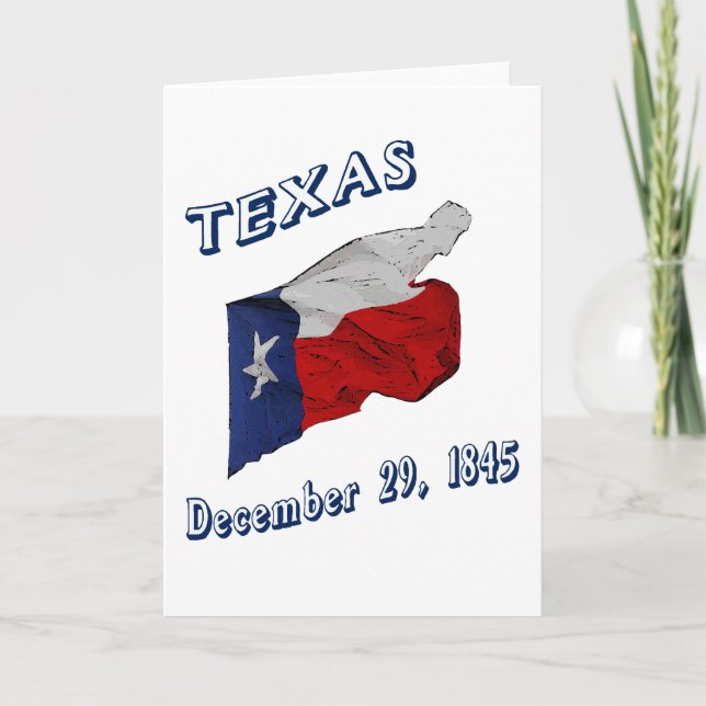TEXAS FLAG & BIRTHDAY KARTE (Vorderseite)