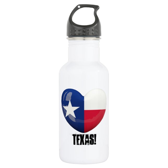 Texas Flag Cutout Trinkflasche (Vorderseite)