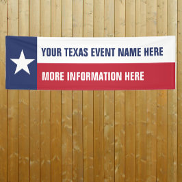 Texas-Flag-Event-Banner mit Ihren Informationen Banner