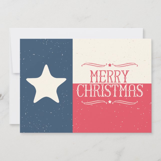 Texas Flag Frohe Weihnachts-Einladung oder Karte (Vorderseite)