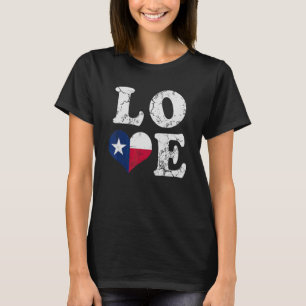 Texas Flag Herz Liebe Zuhause, Texan T-Shirt