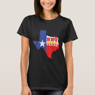 Texas Flag Karte Summer Barbecue Funny Beer Grille T-Shirt