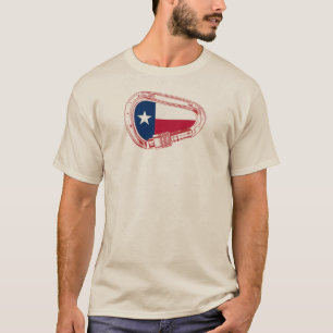 Texas Flag Kletterer Carabiner T-Shirt